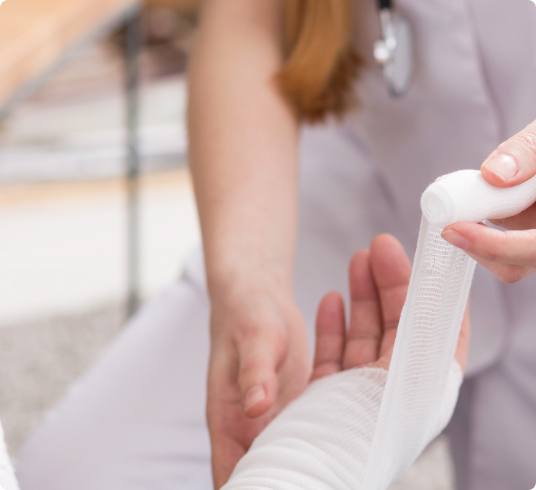 pose de bandage